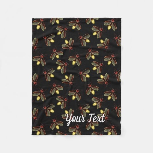 Nachtzeit mit Glühwürmchen Fleecedecke (Vorderseite)