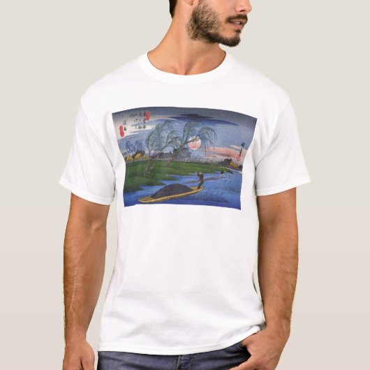 Nachtzeit River Scene T-Shirt (Vorderseite)