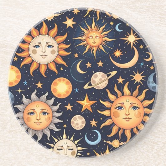 Nachtzeit-Untersetzer Getränkeuntersetzer (Vorne)