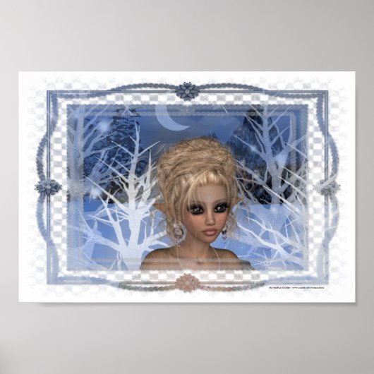 Nachtzeit Winter Elf Poster Print (Vorne)