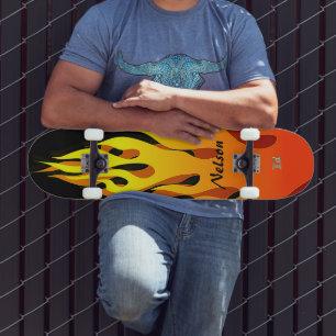 Nachverbrennung Flammen D-Markenbezeichnung Skateboard