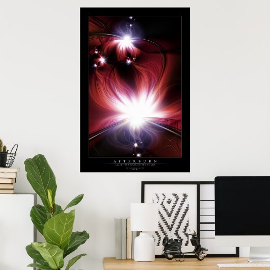 Nachverbrennung Poster (Heimbüro)