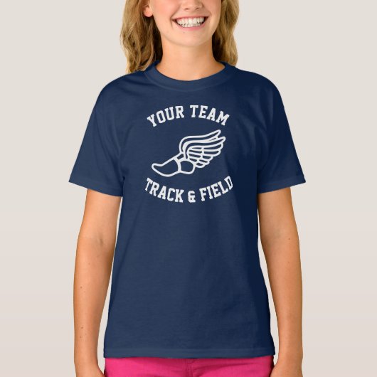 Nachverfolgung und Feldspezifische Teamname Girls T-Shirt (Vorderseite)