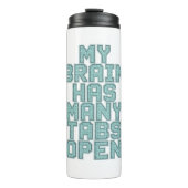 Nachvollziehbar Überwältigter und Busy Geist Thermosbecher (Vorderseite)