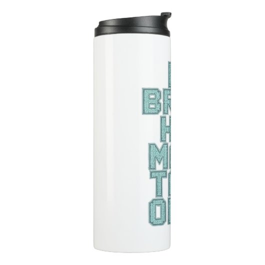 Nachvollziehbar Überwältigter und Busy Geist Thermosbecher (Nach links gedreht)