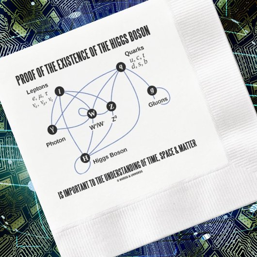 Nachweis der Existenz der Higgs-Boson-Zeit Serviette