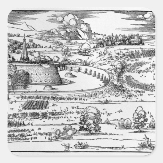 Nachweis von Schutzmaßnahmen Quadratischer Aufkleber (Vorderseite)