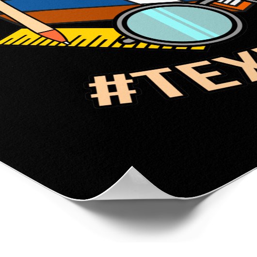 Nachweis von Texterkenntnissen für Englischlehrer Poster (Ecke)