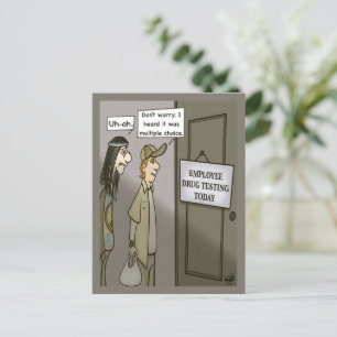 Nachweiskarte für die Arzneimittelprüfung der Besc Postkarte