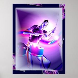 Nachwirkung - Lila Drummer Poster