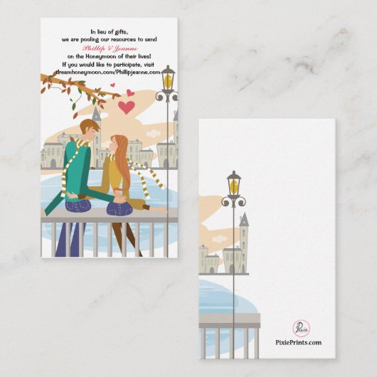 Nachwuchsanfrage für junge Paare Begleitkarte (Vorne/Hinten)