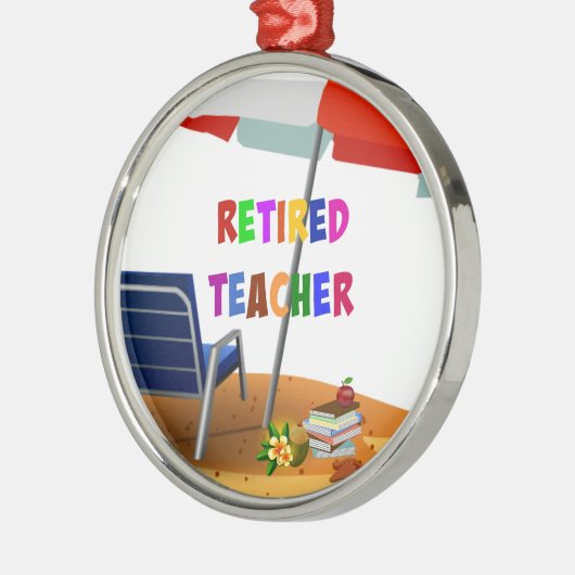 Nachwuchslehrer, Beach Scene, Ornament Aus Metall (Links)