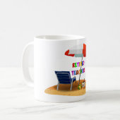 Nachwuchslehrer, Beach Scene (überarbeitet) Kaffeetasse (Vorderseite Links)