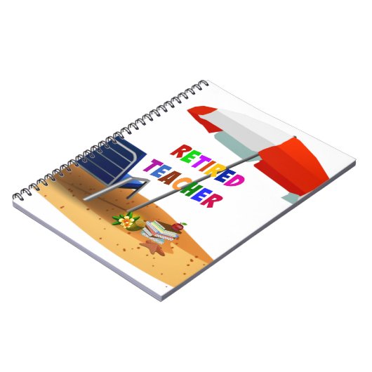 Nachwuchslehrer, Beach Scene (überarbeitet) Notizblock (Linke Seite)