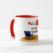 Nachwuchslehrer, Beach Scene (überarbeitet) Tasse (Vorderseite Links)