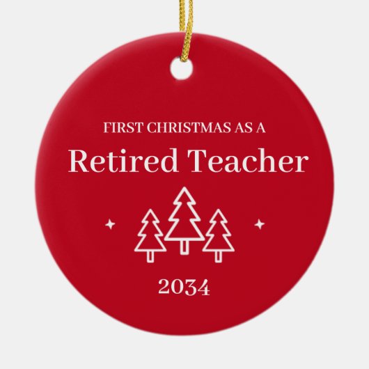 Nachwuchslehrer Custom 1. Weihnachtsruhestand Keramik Ornament (Vorne)