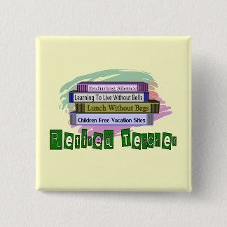 Nachwuchslehrer (Funny Stack of Books Design) Button