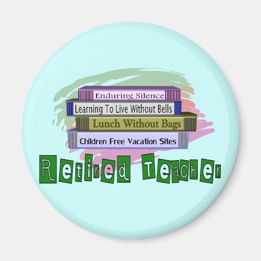 Nachwuchslehrer (Funny Stack of Books Design) Magnet (Vorne)