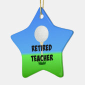 Nachwuchslehrer - Golfball im T-Shirt Keramik Ornament (Links)