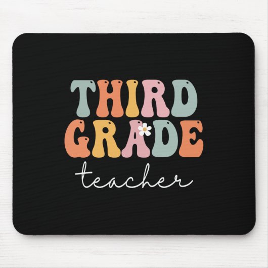 Nachwuchslehrer Groovy Vintager erster Tag Mousepad (Vorne)