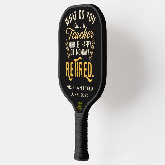 Nachwuchslehrer Leiter Schulversicherung Custom Pickleball Schläger (Links)