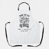 Nachwuchslehrer Leiter Schulversicherung Custom Schürze (Vorderseite)