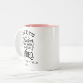 Nachwuchslehrer Leiter Schulversicherung Custom Zweifarbige Tasse (Vorderseite Links)