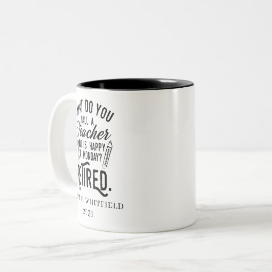 Nachwuchslehrer Leiter Schulversicherung Custom Zweifarbige Tasse (Vorderseite Links)