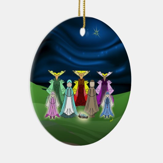 Nacimiento/Krippe Keramikornament (Rechts)