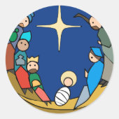 nacimiento runder aufkleber (Vorderseite)