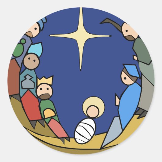 nacimiento runder aufkleber (Vorderseite)