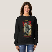 Nacisi indianischer Wolf-Geist Retro Sweatshirt (Vorne ganz)