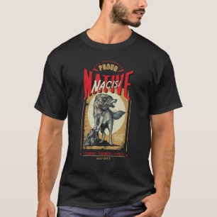 Nacisi indianischer Wolf-Geist Retro T-Shirt