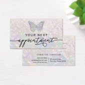 Nacke-Schmetterling-Imitate Glitzer-Terminkarte (Schreibtisch)