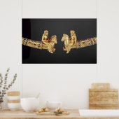 Nackenring in Form von Scythian-Pferden Poster (Küche)