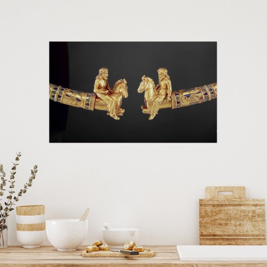 Nackenring in Form von Scythian-Pferden Poster (Küche)