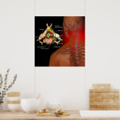 Nackenschmerzen Poster (Küche)