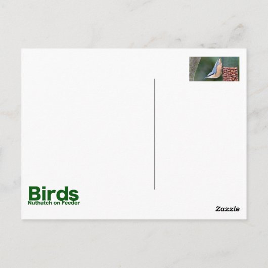 Nackt auf Feeder Postkarte (Rückseite)