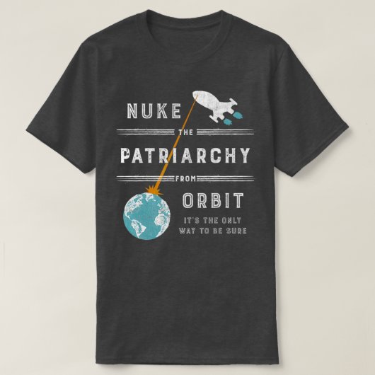Nackt das Patriarchat vom Orbit T-Shirt (Design vorne)