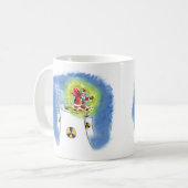 Nackte Santa Claus 2-seitige Tasse (Vorderseite Links)