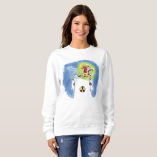 Nackte Santa Claus Frauen weißes Sweatshirt