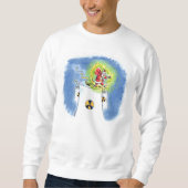Nackte Santa Claus Männer weißes Sweatshirt (Vorderseite)