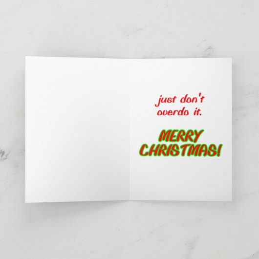 Nackte Weihnachtskarte Feiertagskarte (Innenseite)