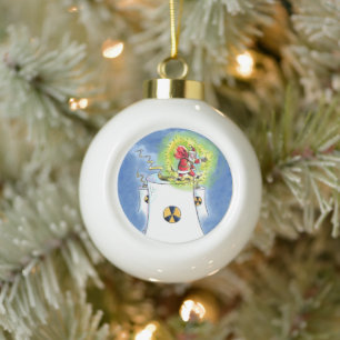 Nackte Weihnachtsmannschaft Keramik Weihnachtsbäll Kugel-Ornament