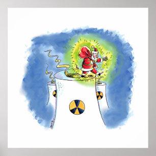 Nacktes Santa Claus mattes Plakat