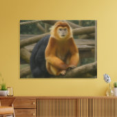 Nacktfresser Affe in der Waldhütte Leinwanddruck (Insitu (Wohnzimmer))