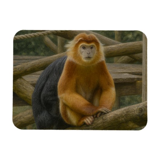 Nacktfresser Affe in der Waldhütte Magnet (Horizontal)