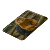 Nacktfresser Affe in der Waldhütte Magnet (Linke Seite)