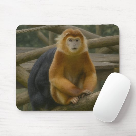 Nacktfresser Affe in der Waldhütte Mousepad (Mit Mouse)