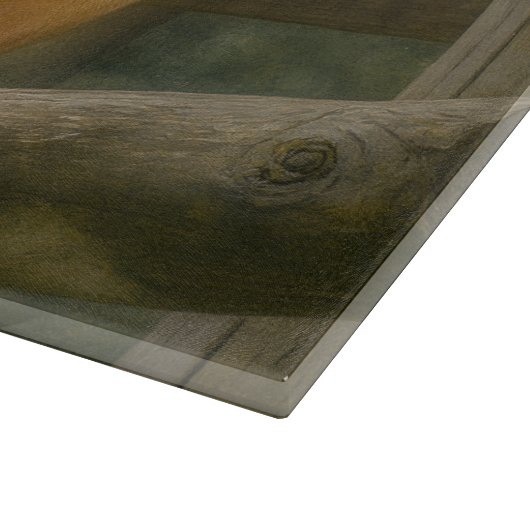 Nacktfresser Affe in der Waldhütte Schneidebrett (Ecke)